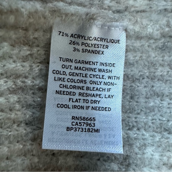 BP Ruffle Sleeve Beige Tan V-Neck Sweater, Oversized, XL - Picture 8 of 8